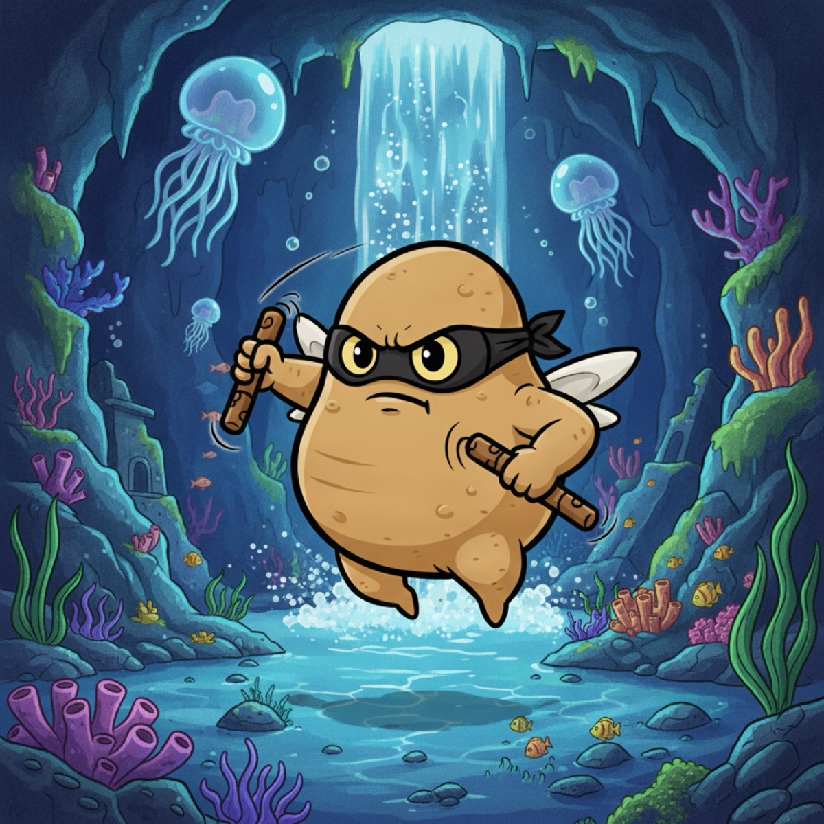 Deep in the Ocean Cave